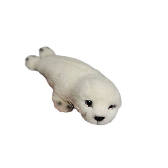K And M International Inc. Kid's White Baby Seal Stuffed Animal Toy - Picture 14 of 14